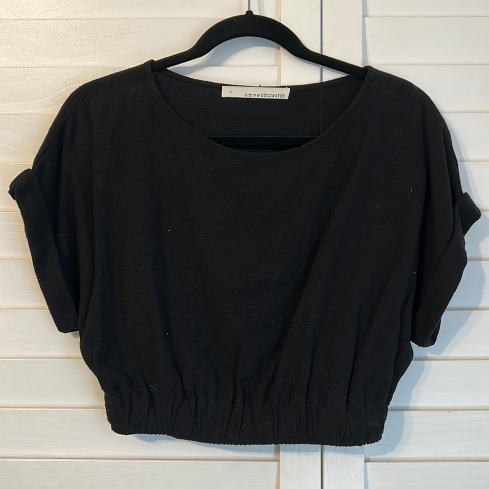 Stillwater crop top with elastic at waist